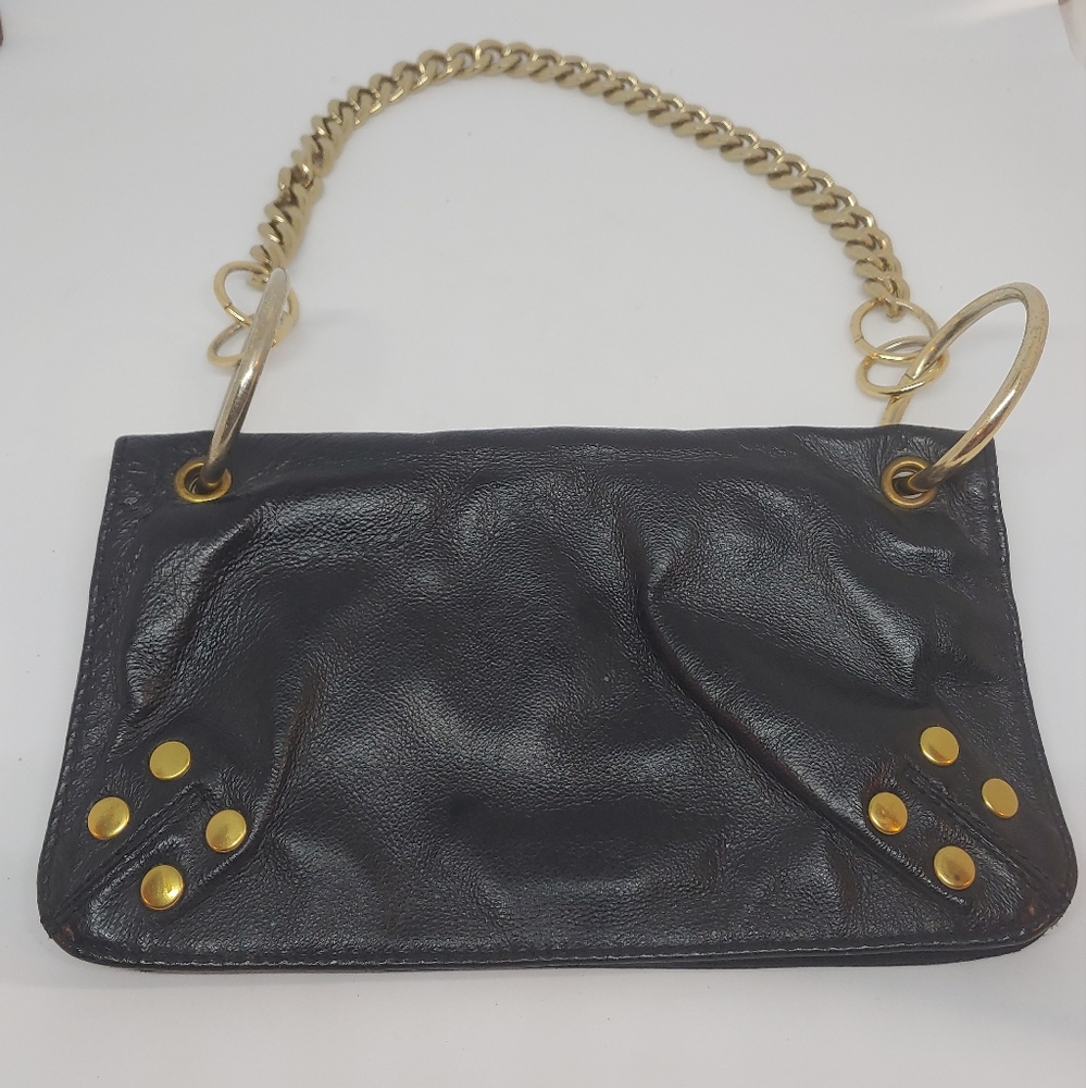 Wilson's Leather Maxima Vtg Black Shoulder Clutch Purse Bag